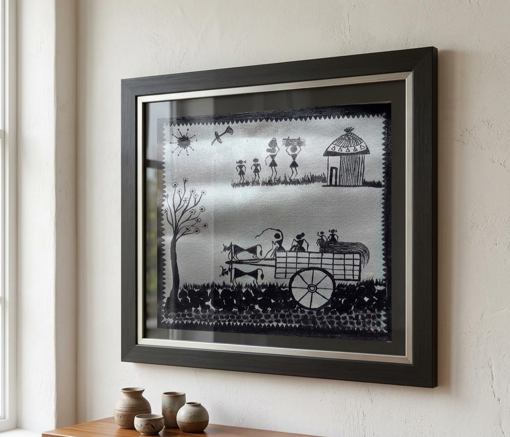 Bullock Cart Canvas Painting