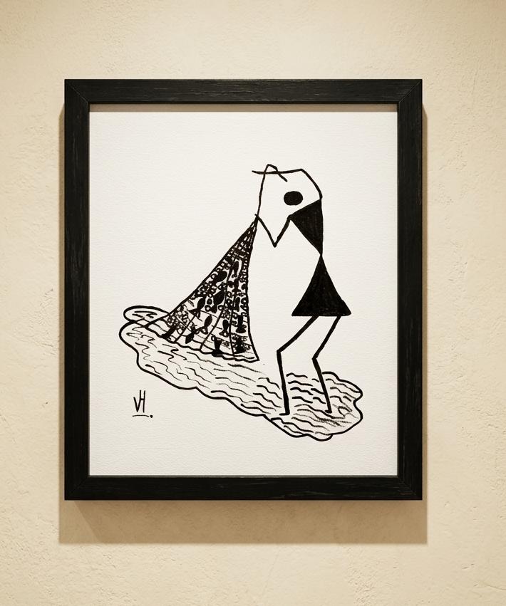 Warli Fishermen Painting