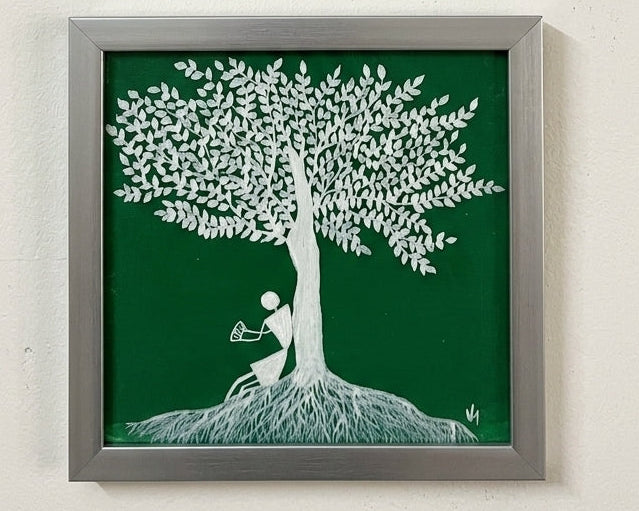 The Reading Tribal Man Under the Tree