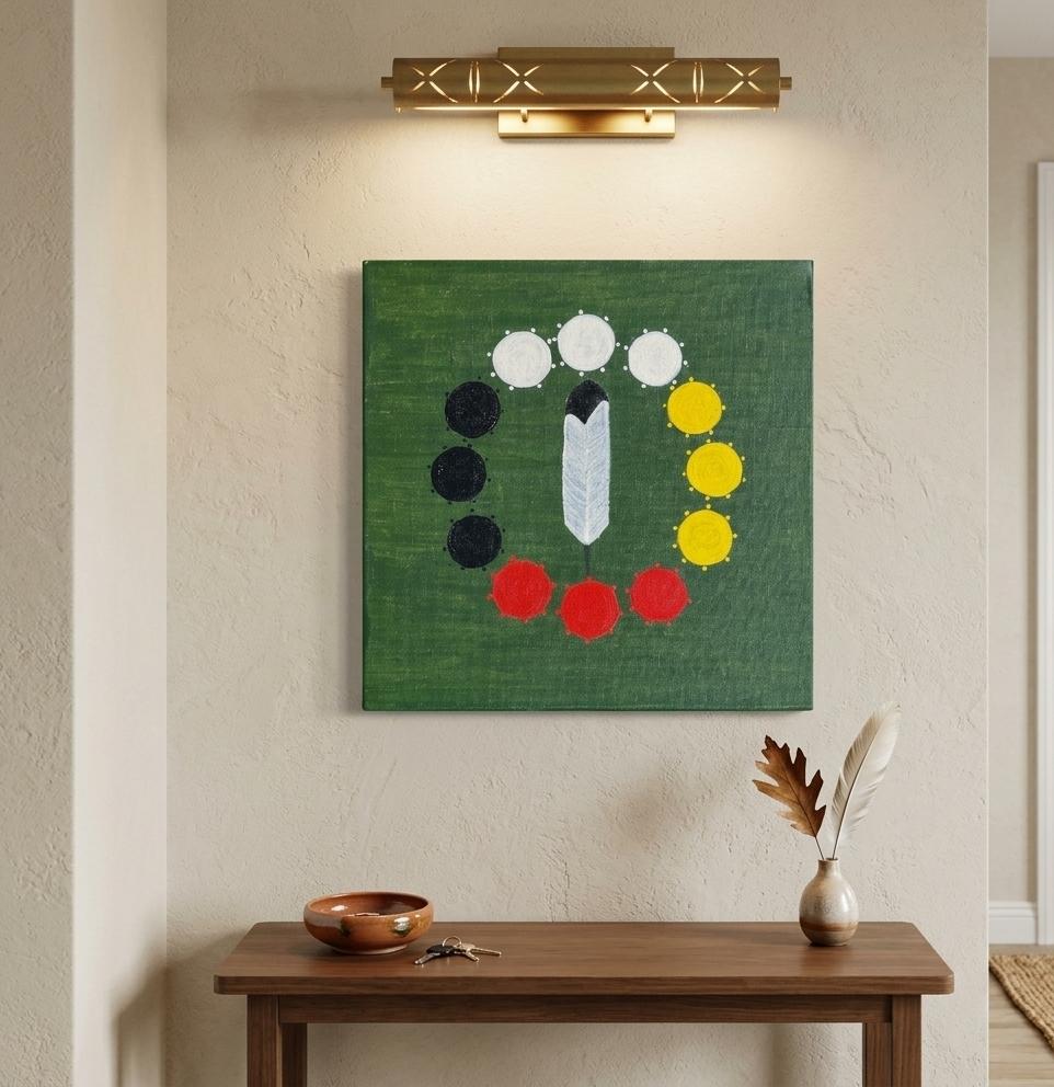 Indigenous Flag – Original Acrylic Painting on Canvas