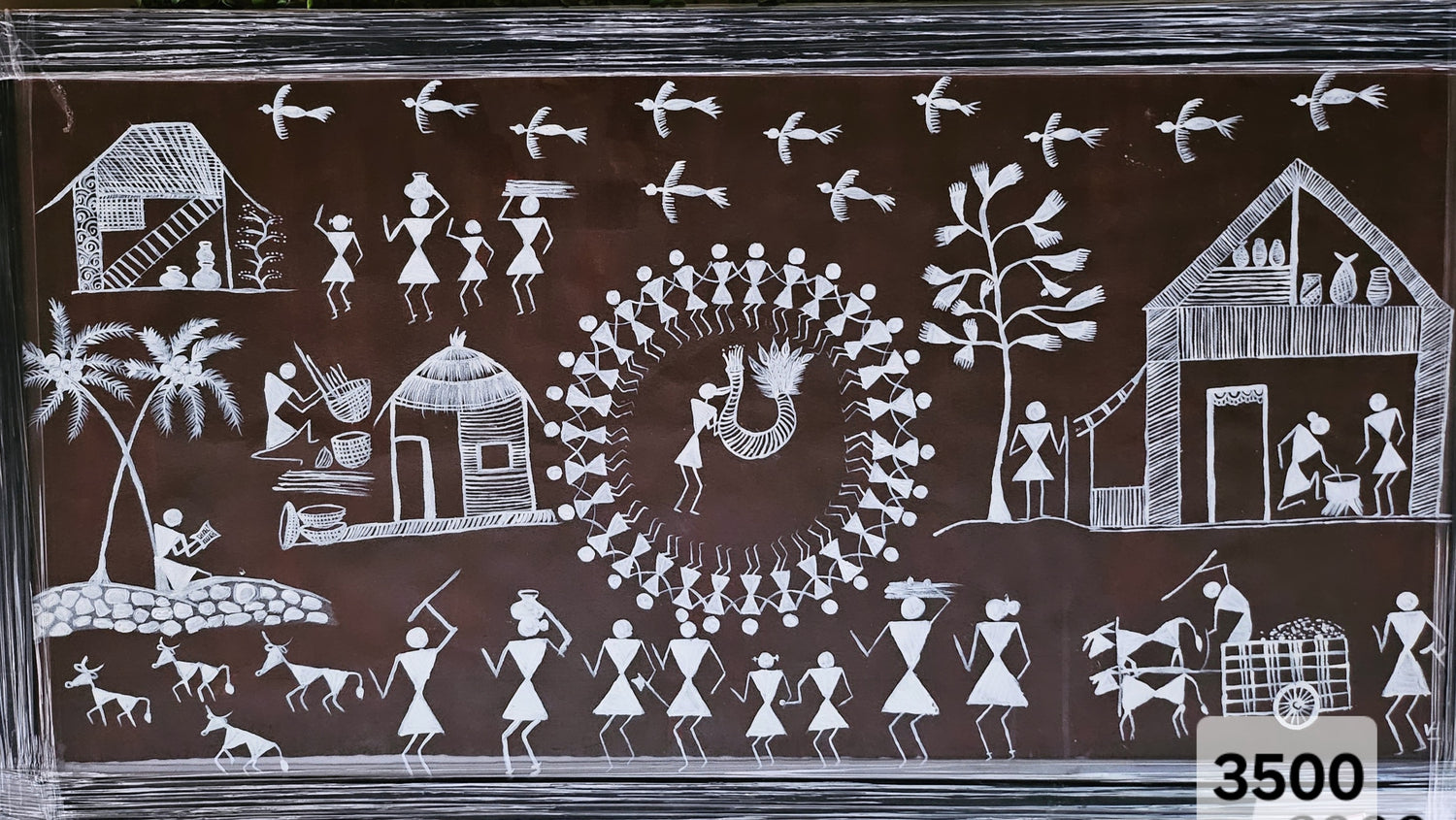 The Village Story Canvas Painting