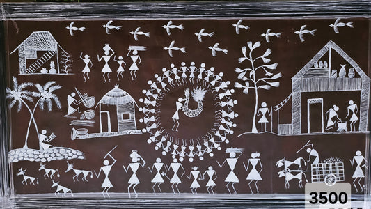 The Village Story Canvas Painting