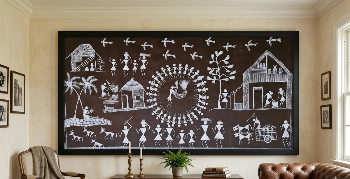 The Village Story Canvas Painting