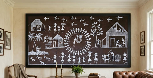 The Village Story Canvas Painting