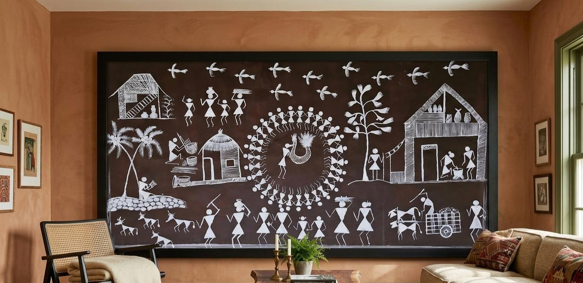 The Village Story Canvas Painting