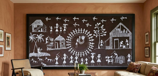 The Village Story Canvas Painting