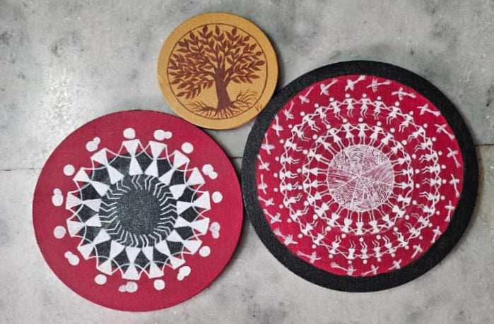 Circle of Warliart Canvas Painting (3-Piece Set)