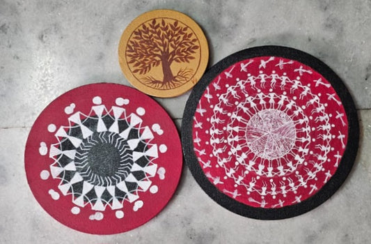 Circle of Warliart Canvas Painting (3-Piece Set)