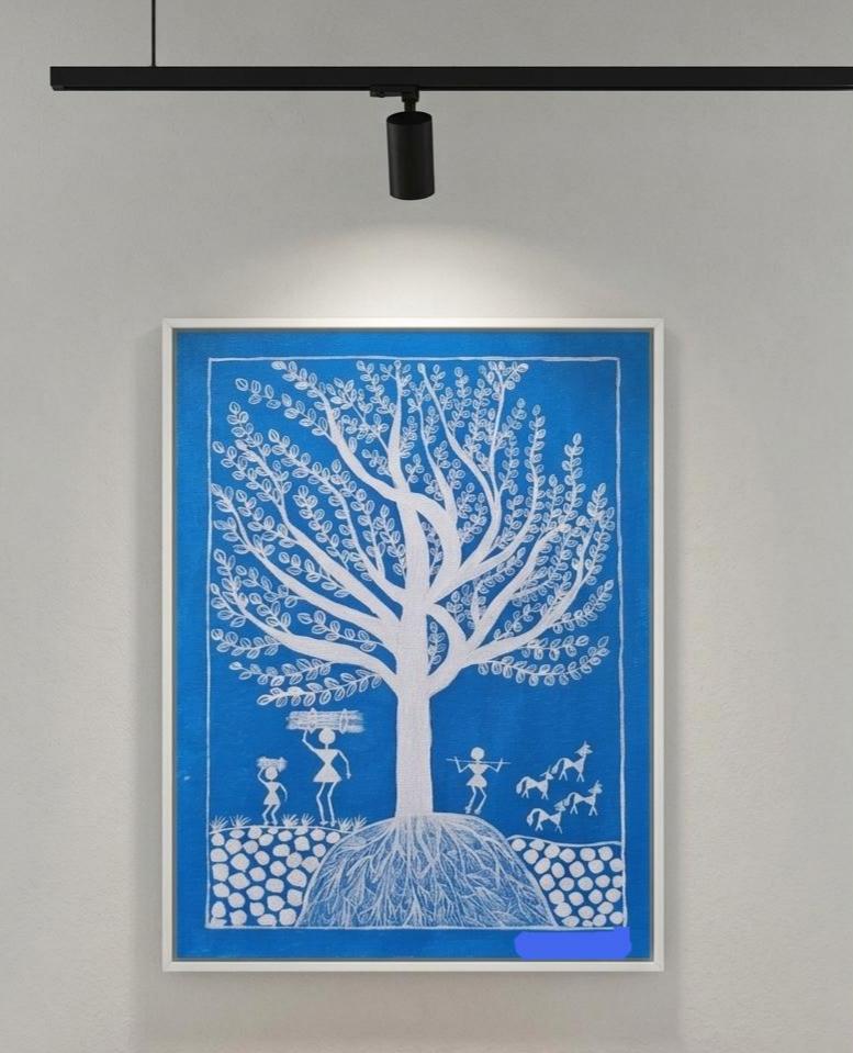 Skybound Tree Canvas Painting