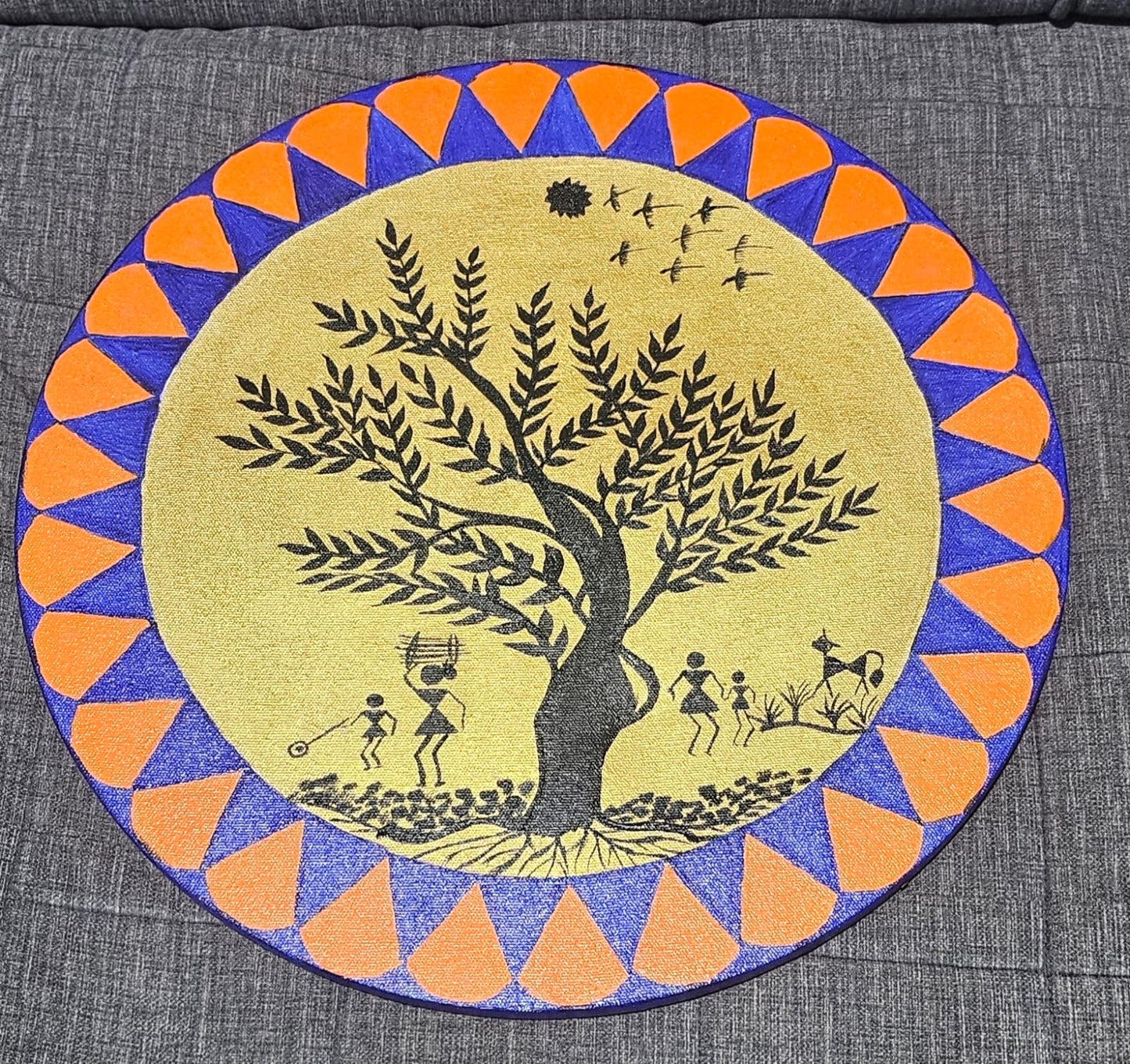 Warli Tree Canvas Painting