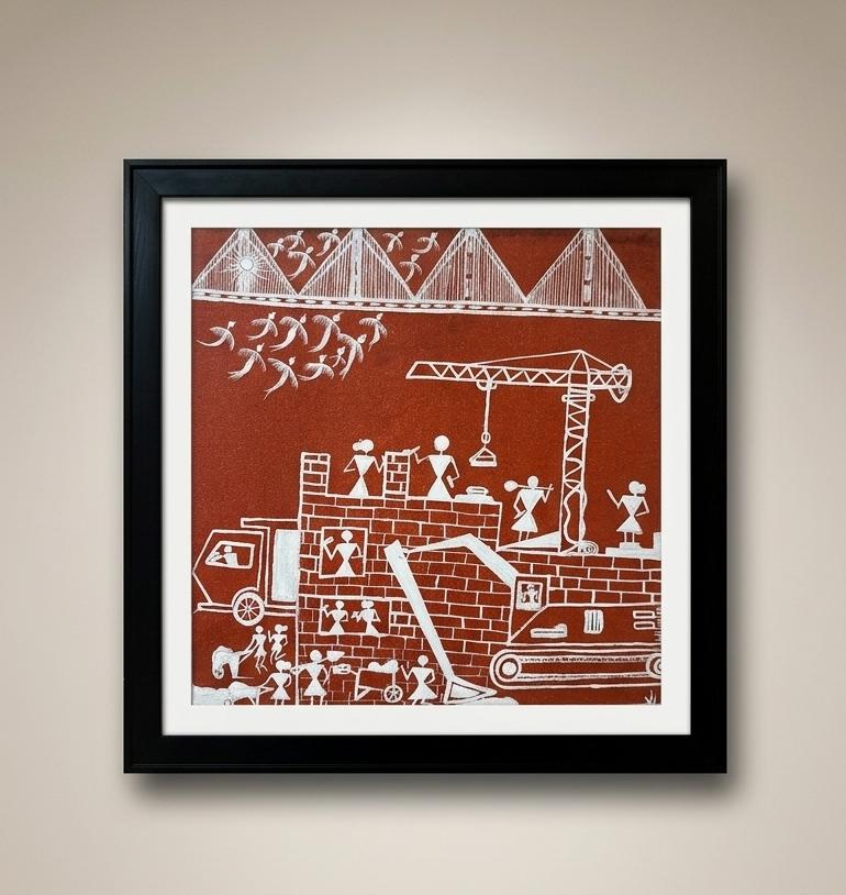 Warli Civil Engineers Painting