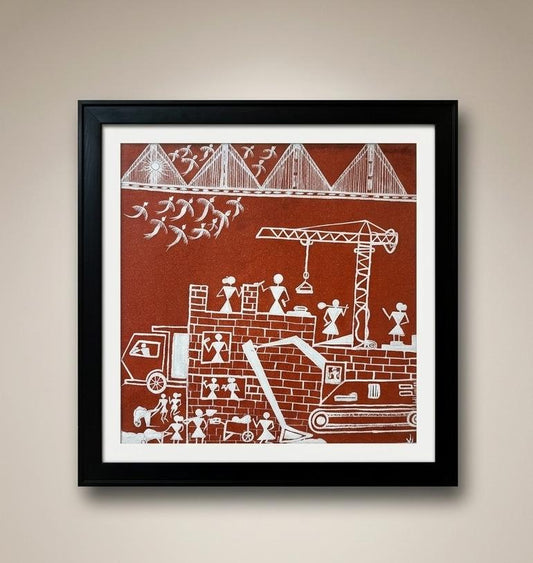 Warli Civil Engineers Painting