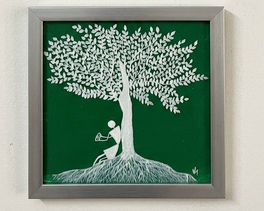 The Reading Tribal Man Under the Tree